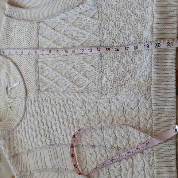 Free People Take The Plunge Knitted Cable Vest in Cream Women's XS - Picture 10 of 17